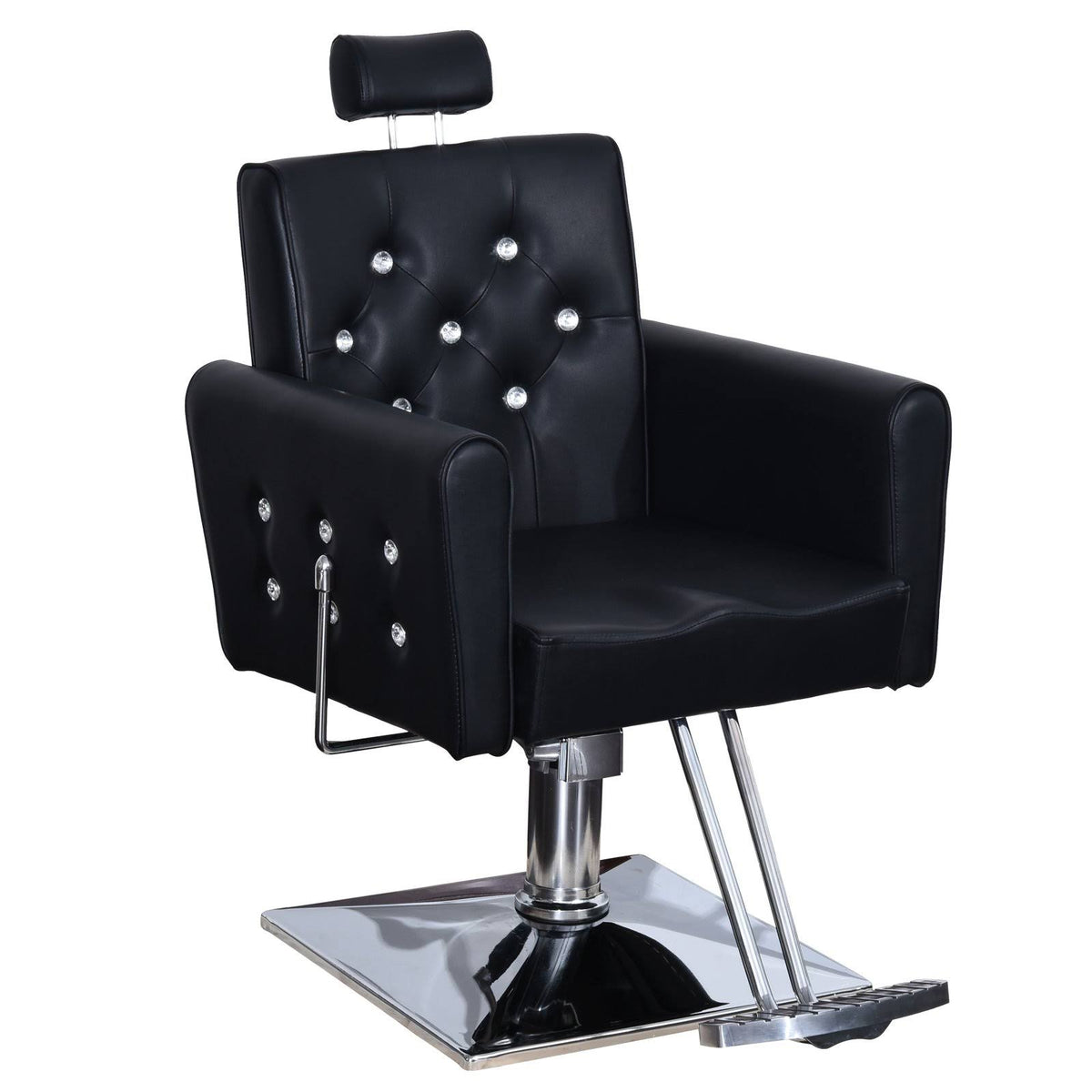 Black Recliner Barber Chair W3965