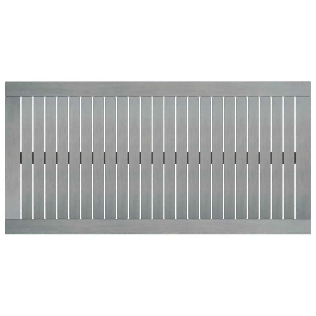 Gray Wooden Coffee Table with Slatted Tabletop F9383