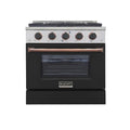 30 4.2 cu ft. Propane Gas Range in Black with Rose Gold Accents C565034