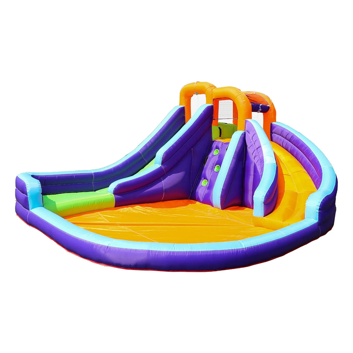 Double Slide Inflatable Water Park with Climbing Wall & Water Cannon G514775