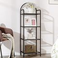 6 Tier Tempered Glass Steel Frame Bookcase D3299