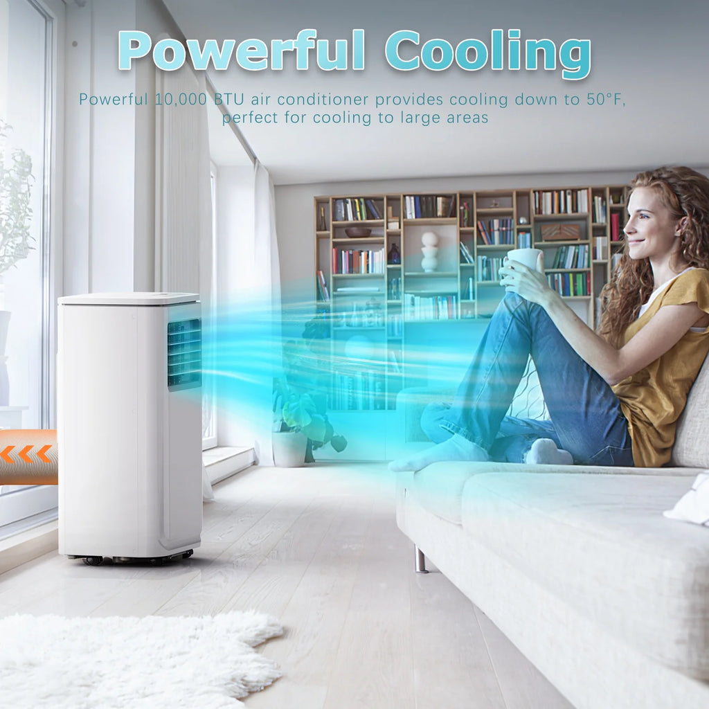 8000 BTU Portable Air Conditioner with Dehumidifier and Fan A84041