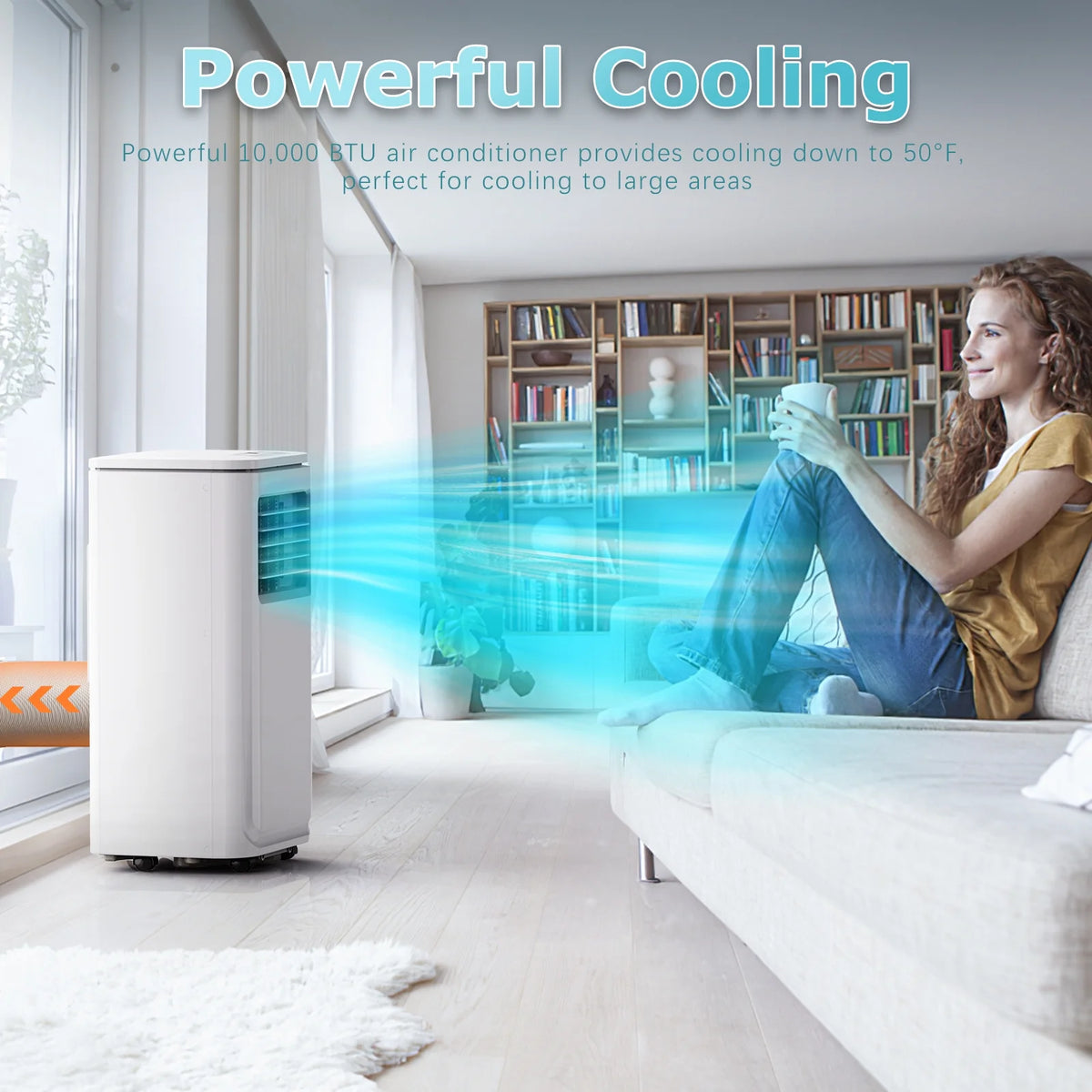 8000 BTU Portable Air Conditioner with Dehumidifier and Fan A84041