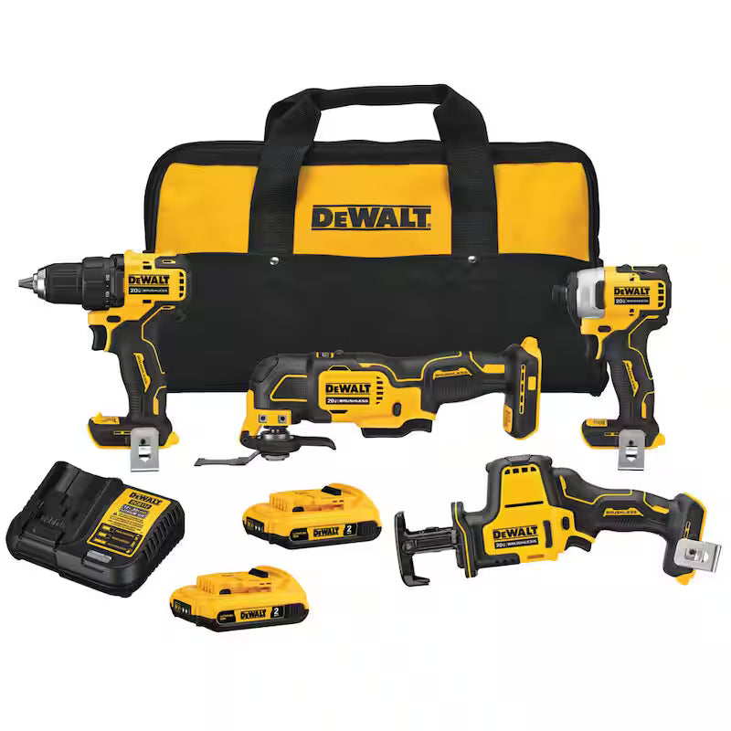 20V MAX Cordless Brushless 4 Tool Combo Kit with 2.0Ah Batteries B352499