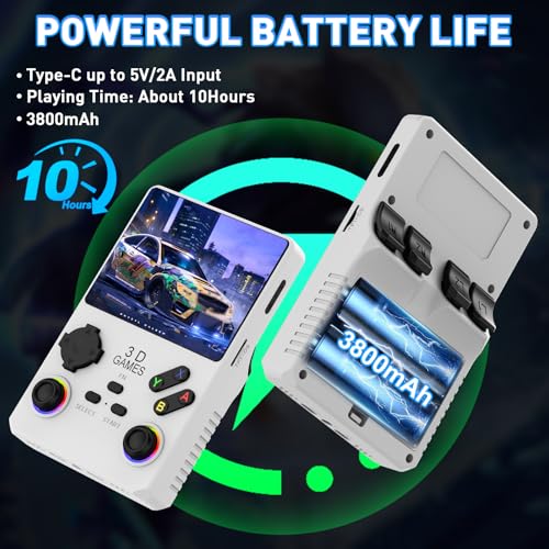 Black Retro Handheld Game Console with 256GB TF Card V977585