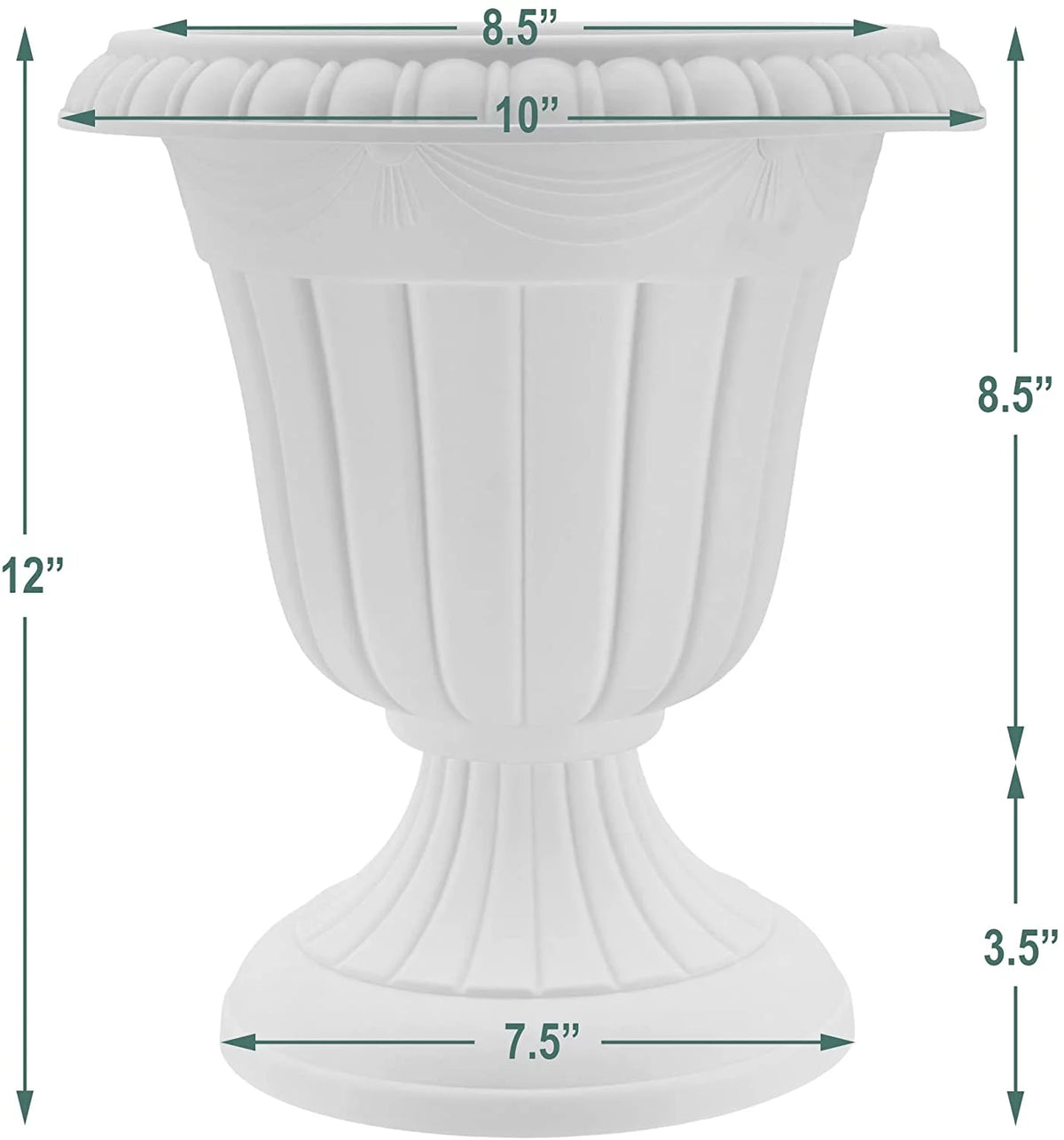 10x12" Traditional Plastic Urn Planter A1521
