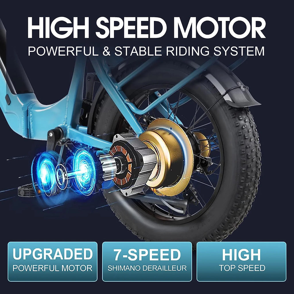 20 Fat Tire Folding Electric Bike 500W 48V 14AH E35950