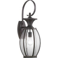 1 Light 24 inch Tall Outdoor Wall Lantern with Clear Seeded Glass H1351