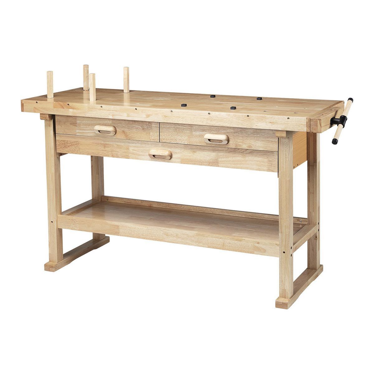 60 in. 3-Drawer Hardwood Workbench P6191