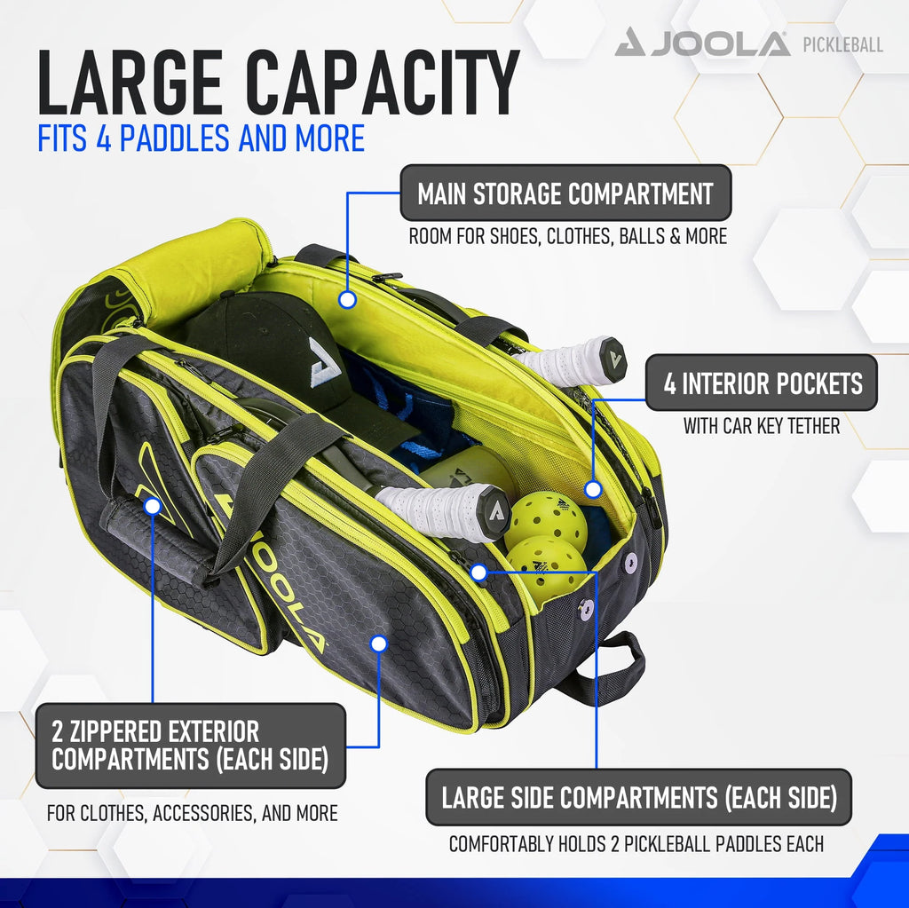 Black/Yellow Pickleball Bag Backpack X475
