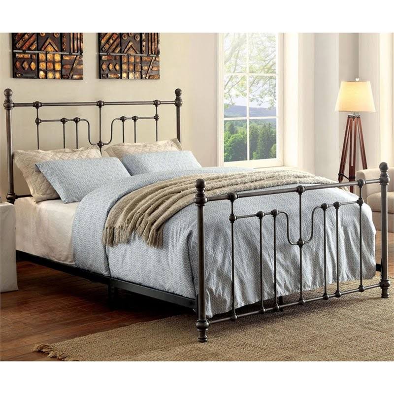 Black King Metal Spindle Bed K853