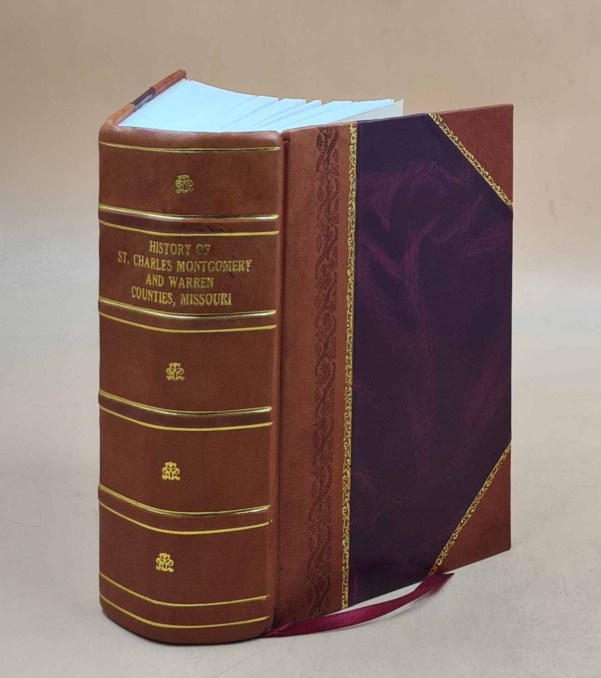 History of St. Charles, Montgomery, and Warren Counties, Missouri Leather Bound M8879