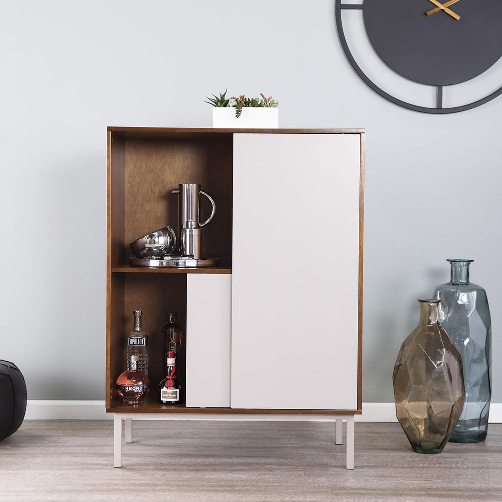 Two-Tone Sliding Door Cabinet L896