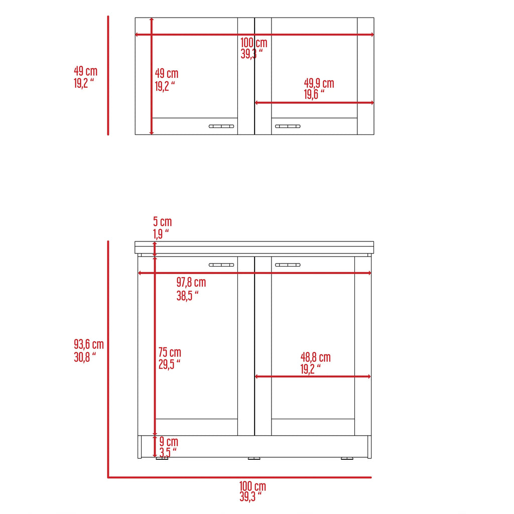 White Cabinet Set T569