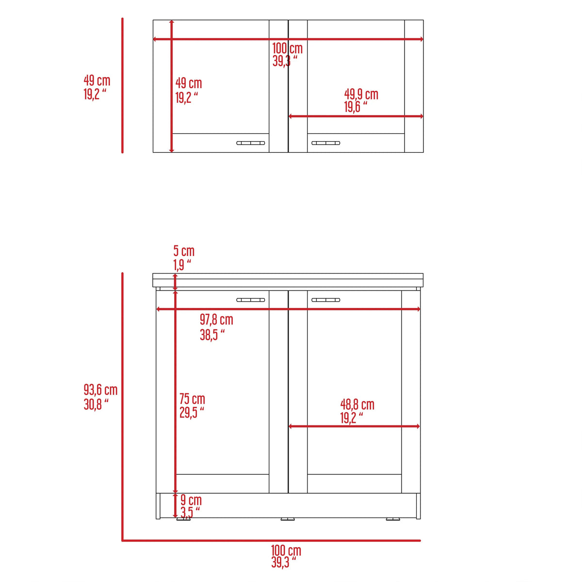 White Cabinet Set T569