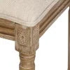 Beige Fabric Upholstered Dining Chairs Set of 2 A264