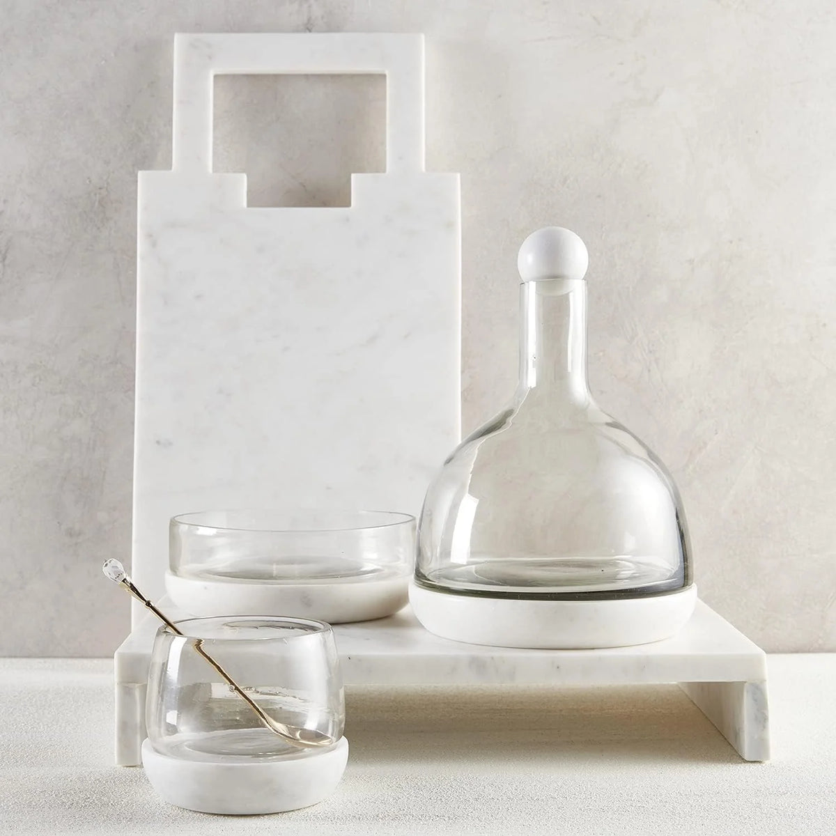 Marble and Glass Wine Carafe 42-Ounce F590643