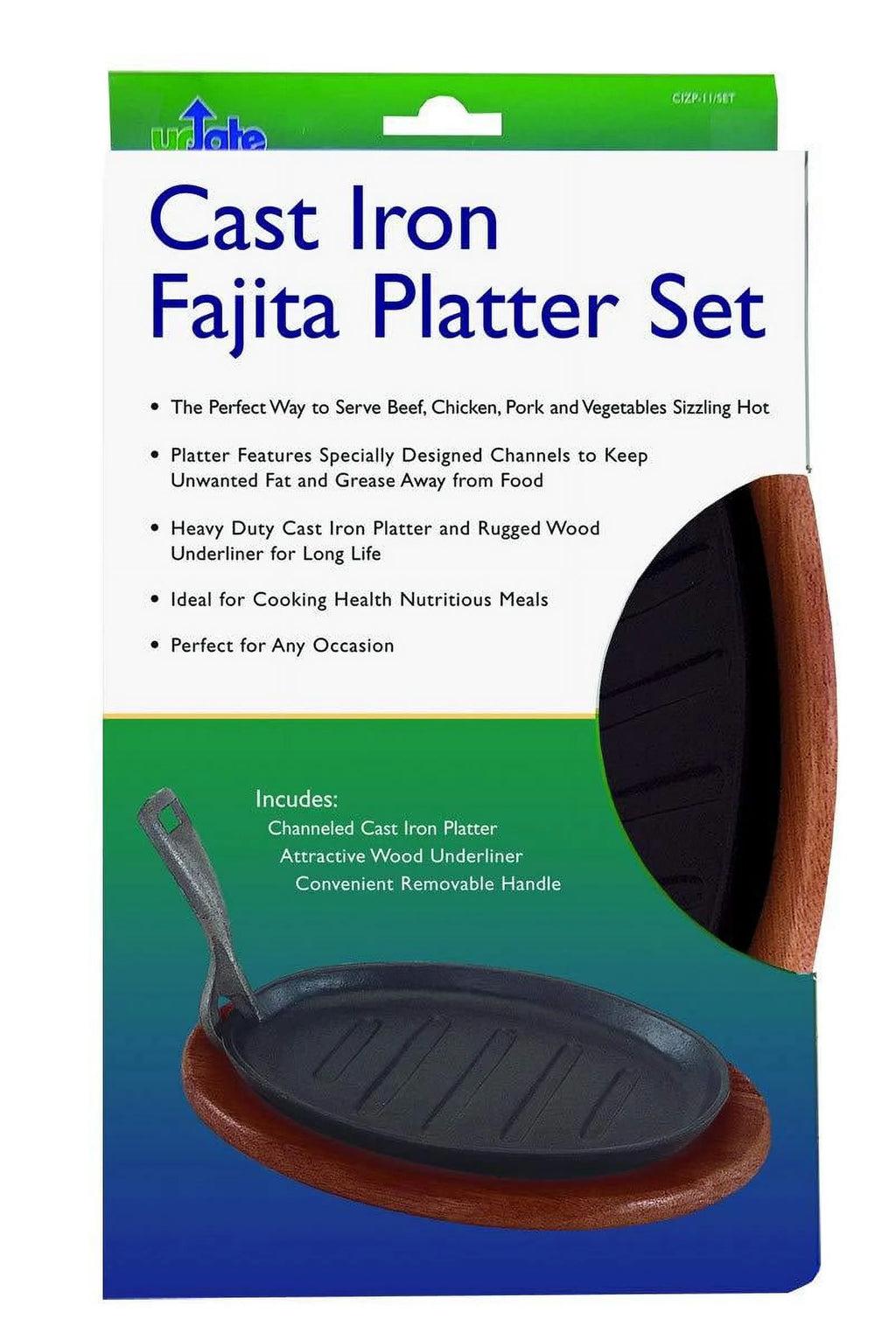 Cast Iron Steak Platters With Wood Underliner N502858