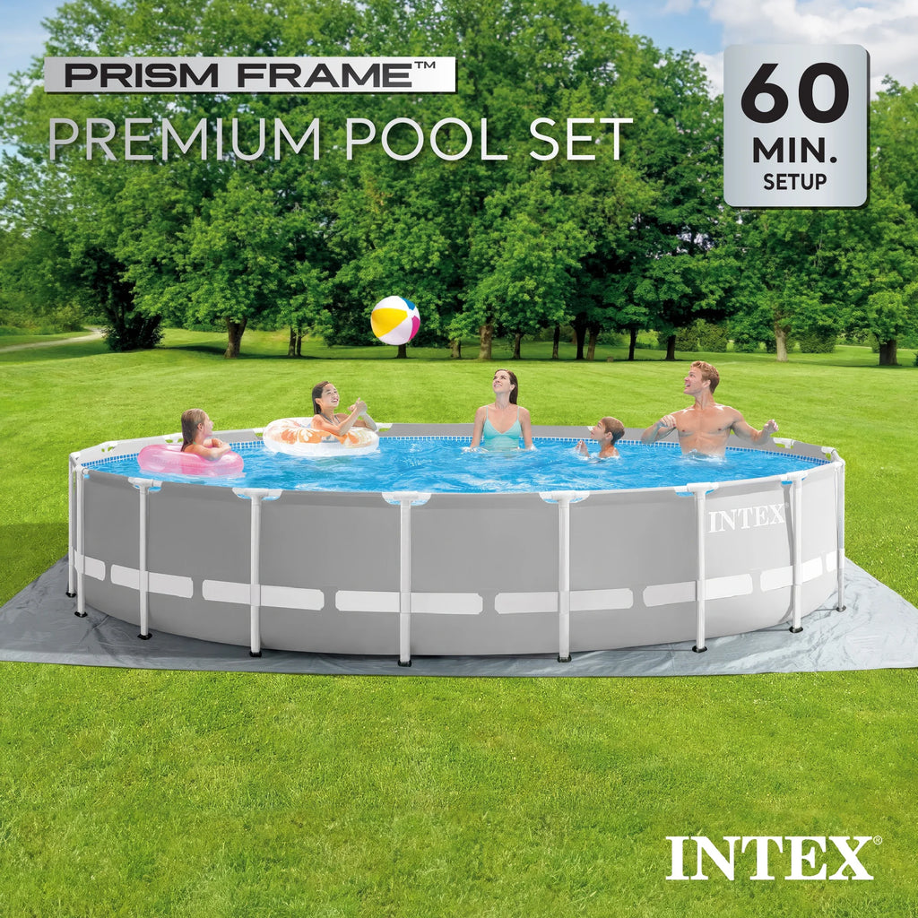 10ft x 30in Prism Frame Above Ground Swimming Pool & Filter Pump L260588