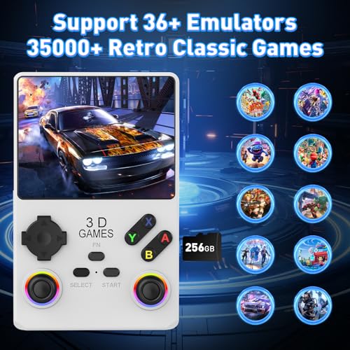 Black Retro Handheld Game Console with 256GB TF Card V977585