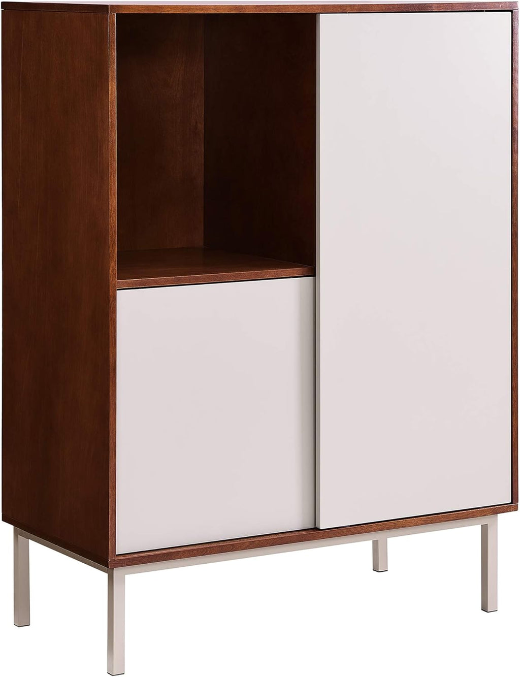 Two-Tone Sliding Door Cabinet L896