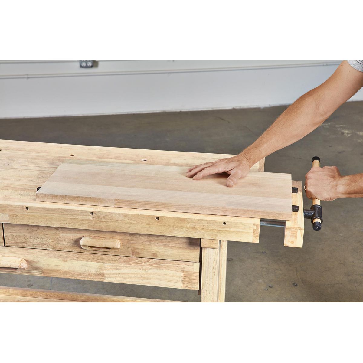 60 in. 3-Drawer Hardwood Workbench P6191