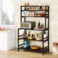 White 5-Tier Kitchen Bakers Rack with Storage W55935