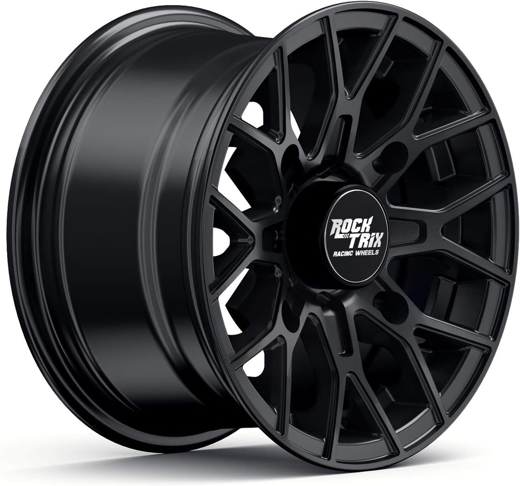 12x7 Black ATV Wheels Set of 4 L603583