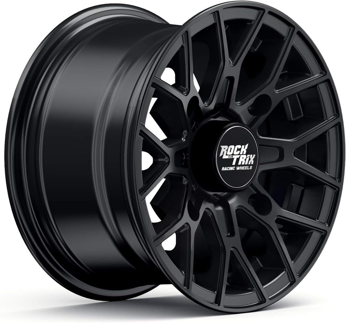 12x7 Black ATV Wheels Set of 4 L603583