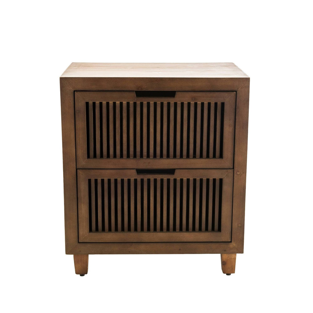 2 Drawer Cabinet Brown P48674