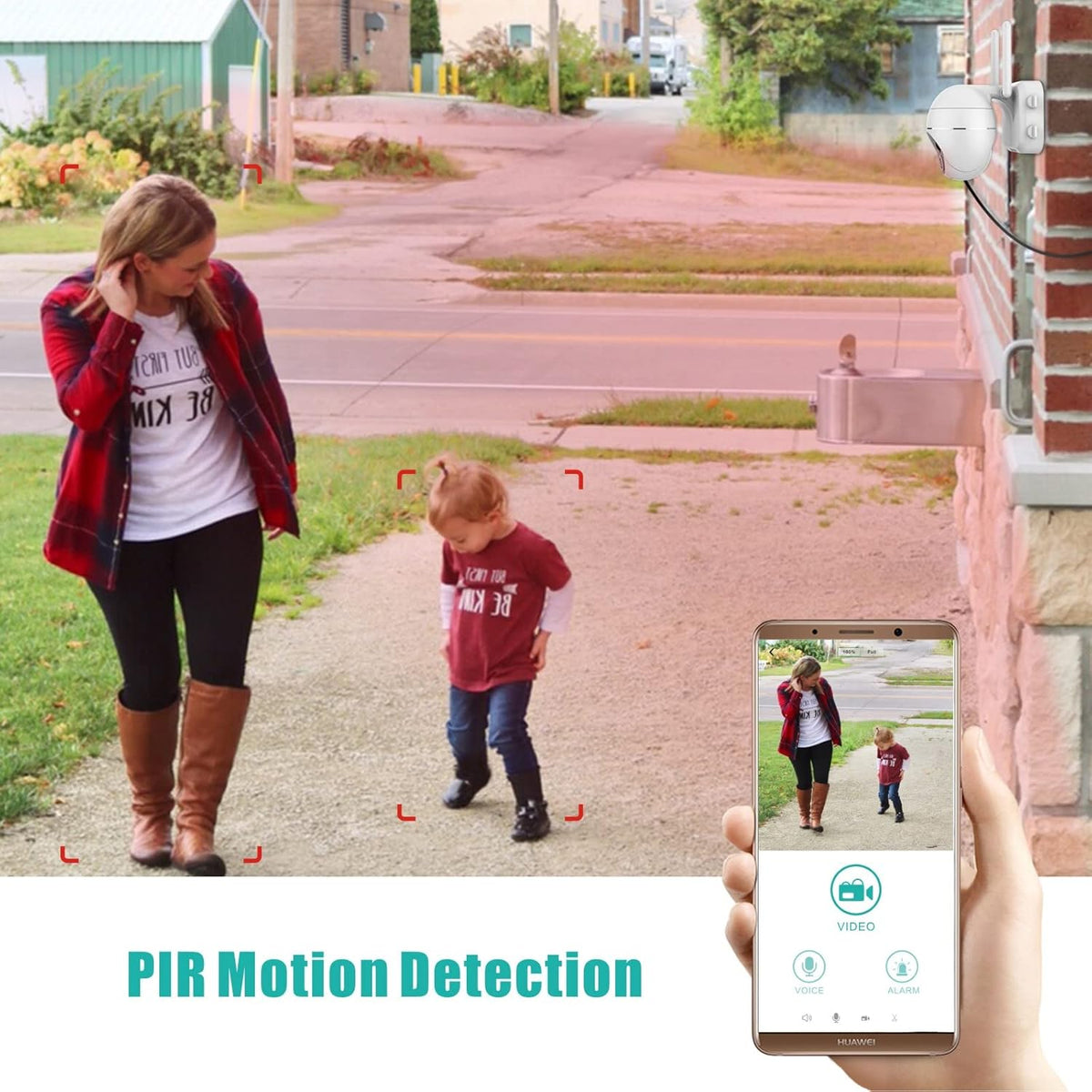Outdoor Wireless Solar Security Camera, 15000mAh Battery Powered 360° WiFi PTZ Camera with Motion Detection, 2 Way Audio, Night Vision, IP65 Waterproof, SD /Cloud Storage C6555
