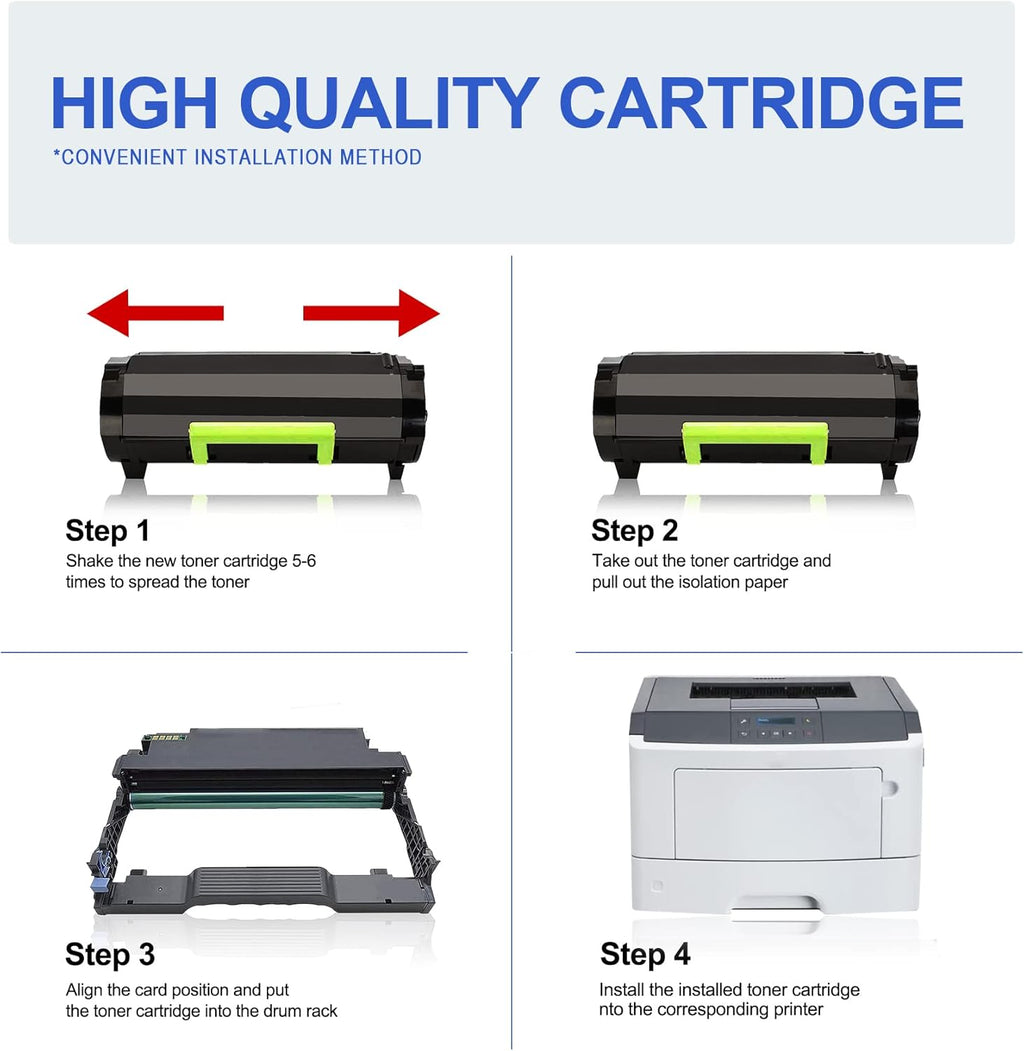 Compatible Remanufactured Toner Cartridge Replacement (3 Black) M918505
