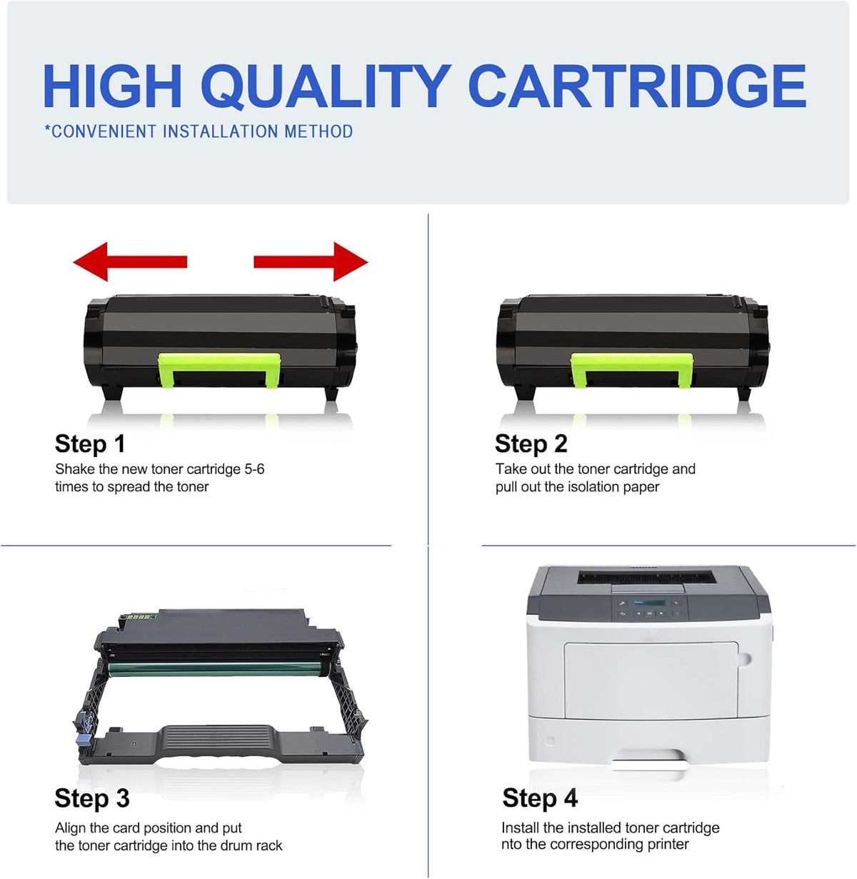 Compatible Remanufactured Toner Cartridge Replacement (3 Black) M918505