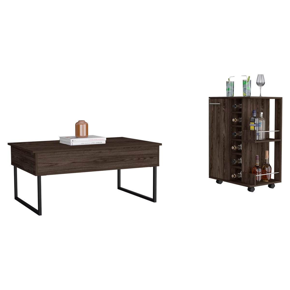 Brown 2 Piece Living Room Set B7568