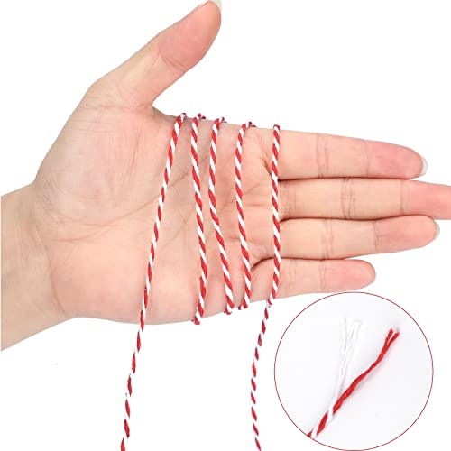 Green Red and White Cotton Twine String L252