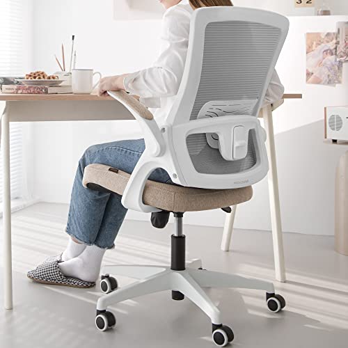 Beige High Back Mesh Office Chair W5200