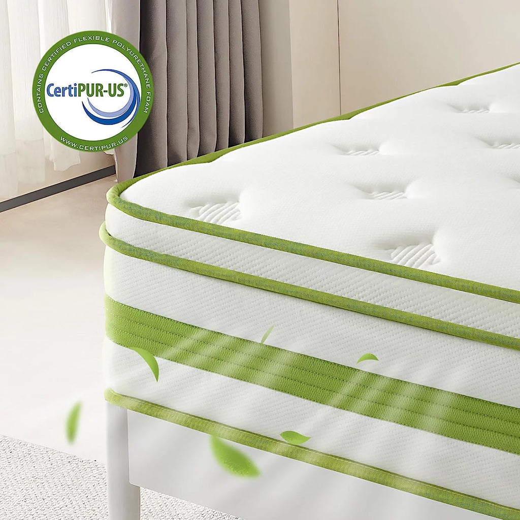 Queen 12 Inch Hybrid Memory Foam Mattress A8955