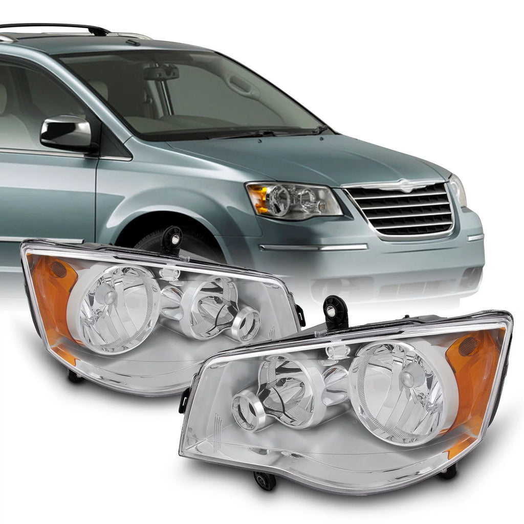 2008-2016 Town & Country Headlights Pair Left + Right I5168
