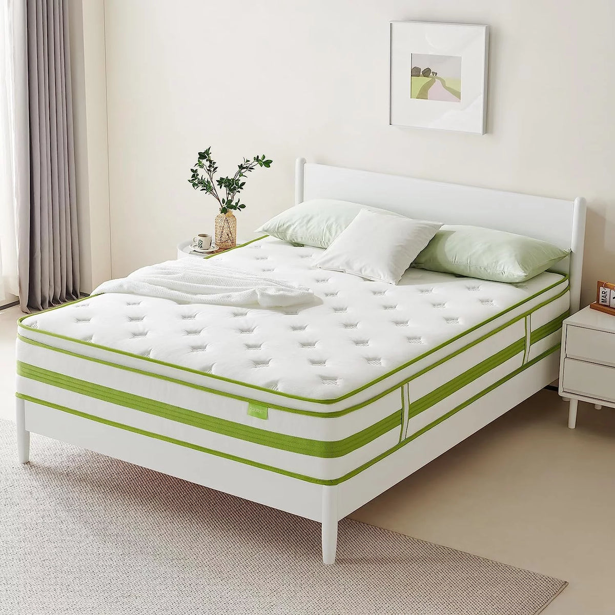 Queen 12 Inch Hybrid Memory Foam Mattress A8955