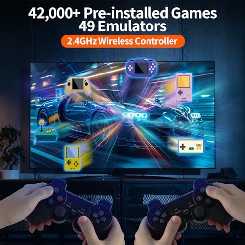 Wireless Retro Game Console Stick, 4K Plug & Play, 256GB, with Dual 2.4G Wireless Controllers D59499