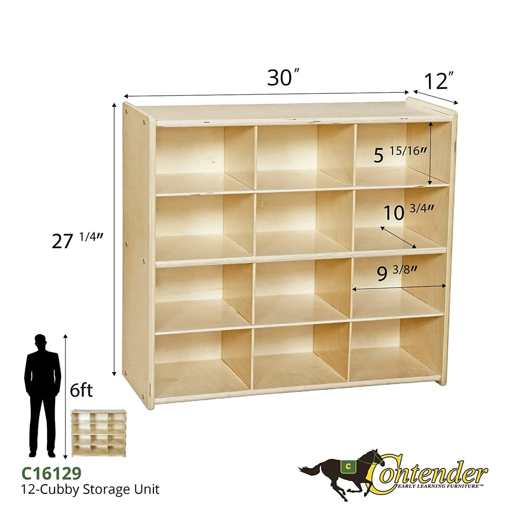 12 Cubbies Birch Plywood Storage Cabinet C856586