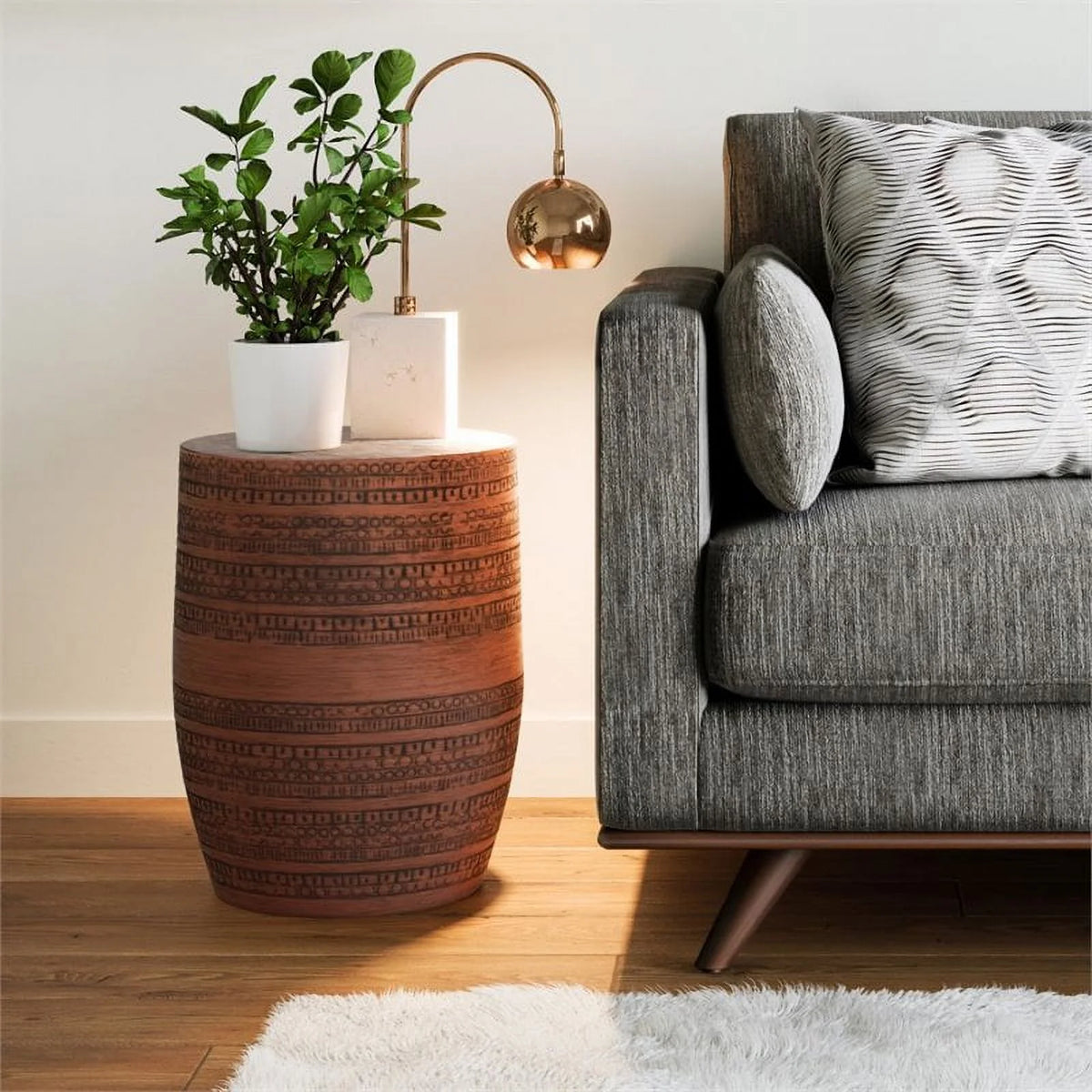 15" Metal Accent Side Table X4612