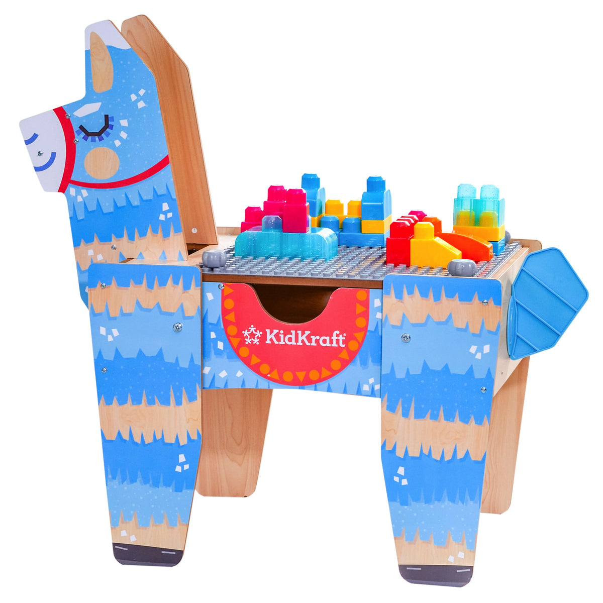 Wooden Table with 50 Blocks G984
