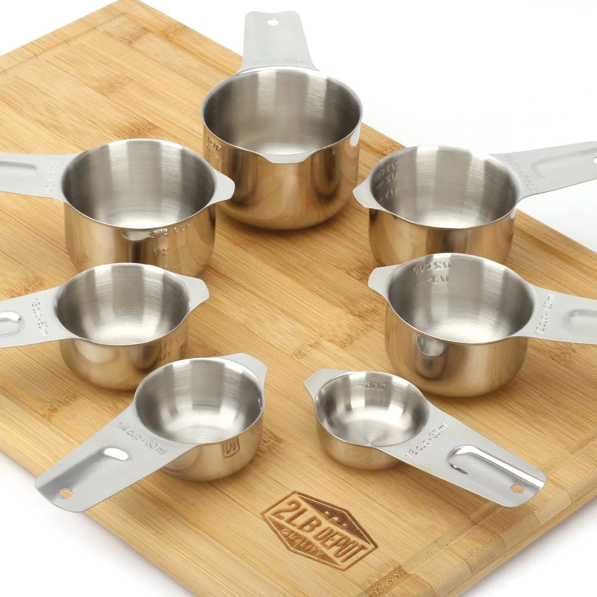 18/8 Stainless Steel 7 Piece Measuring Cups Set U192