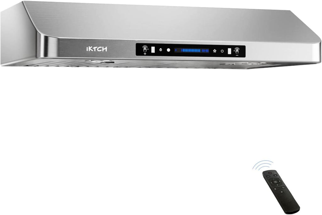 30 Inch Under Cabinet Range Hood with 900-CFM, 4 Speed Gesture Sensing&Touch Control Panel, Stainless Steel Kitchen Vent with 2 Pcs Baffle Filters Y35226