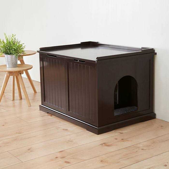 Wooden Pet House and Litter Box A91318
