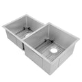 32 in. Double Bowl Stainless Steel Kitchen Sink with Bottom Grid V47992