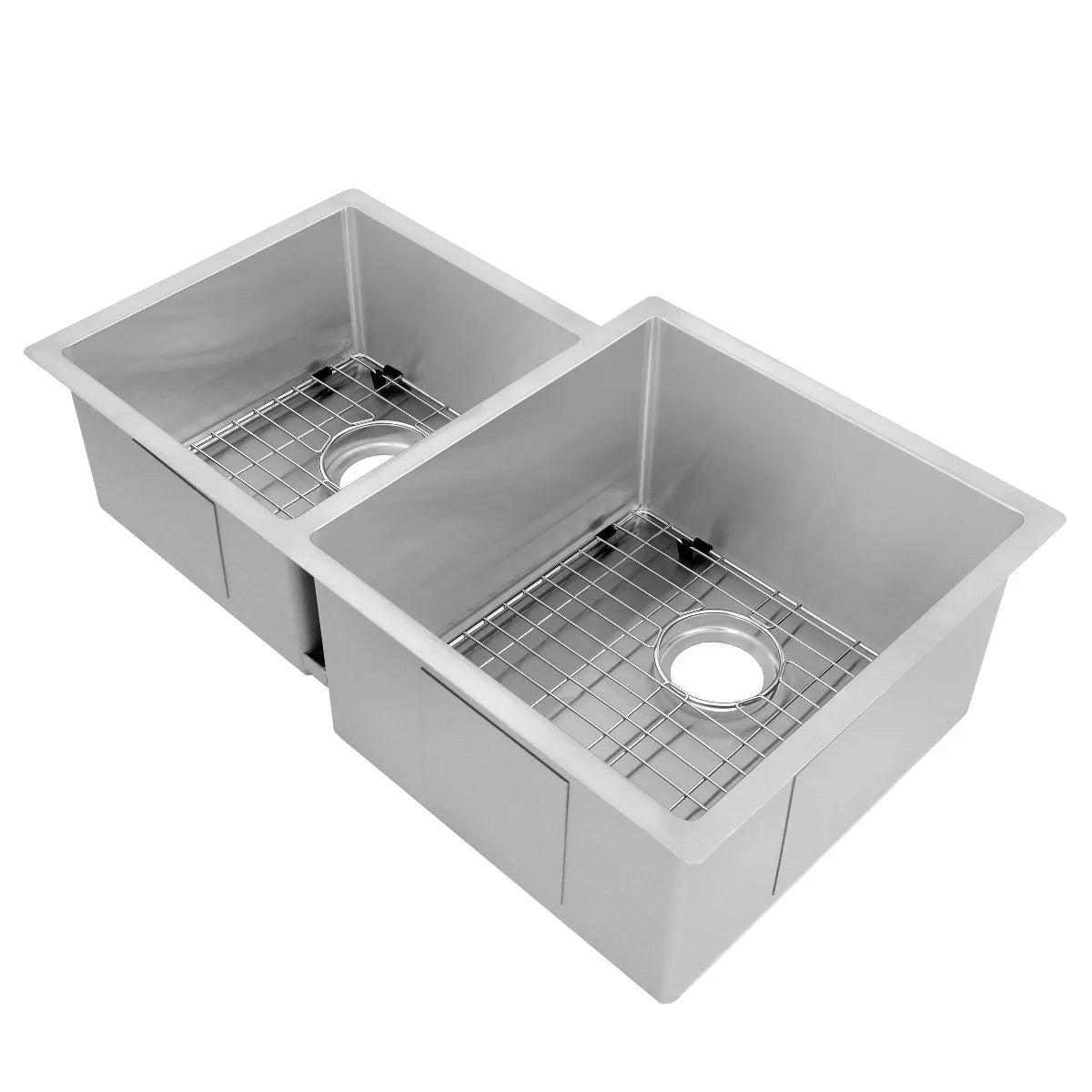 32 in. Double Bowl Stainless Steel Kitchen Sink with Bottom Grid V47992
