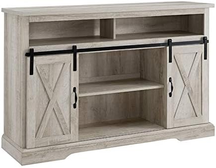White Wood Highboy TV Stand S3164