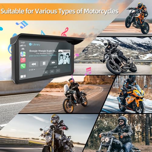 5 Inch Waterproof Motorcycle Carplay Touchscreen Dash Camera D553047